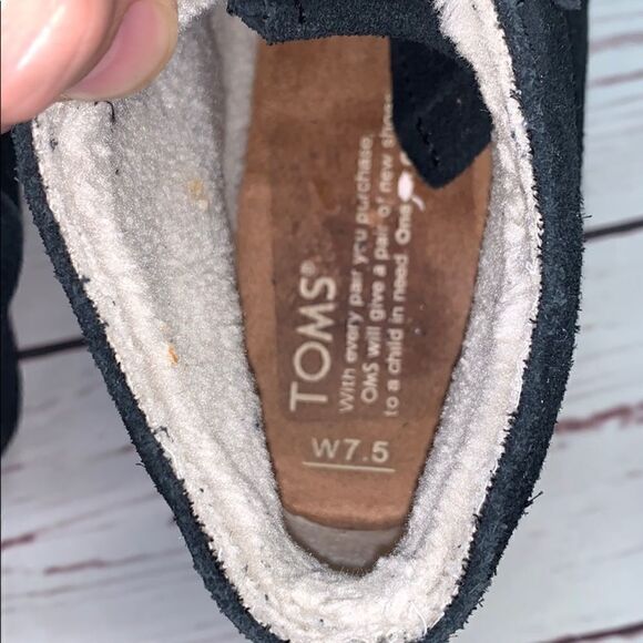 Toms Black Kiltie Fringe Wedge Booties - Picture 8 of 13